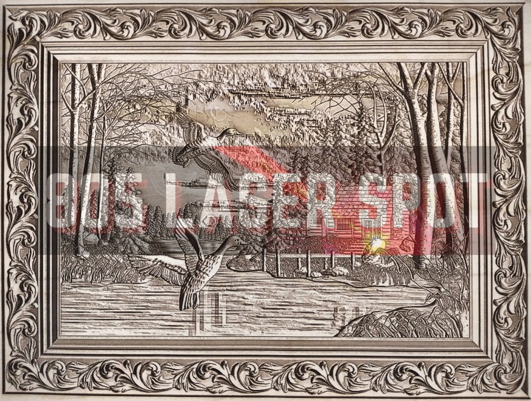 Digital Design File - Lake House Ducks - Glowforge - Laser Ready ...