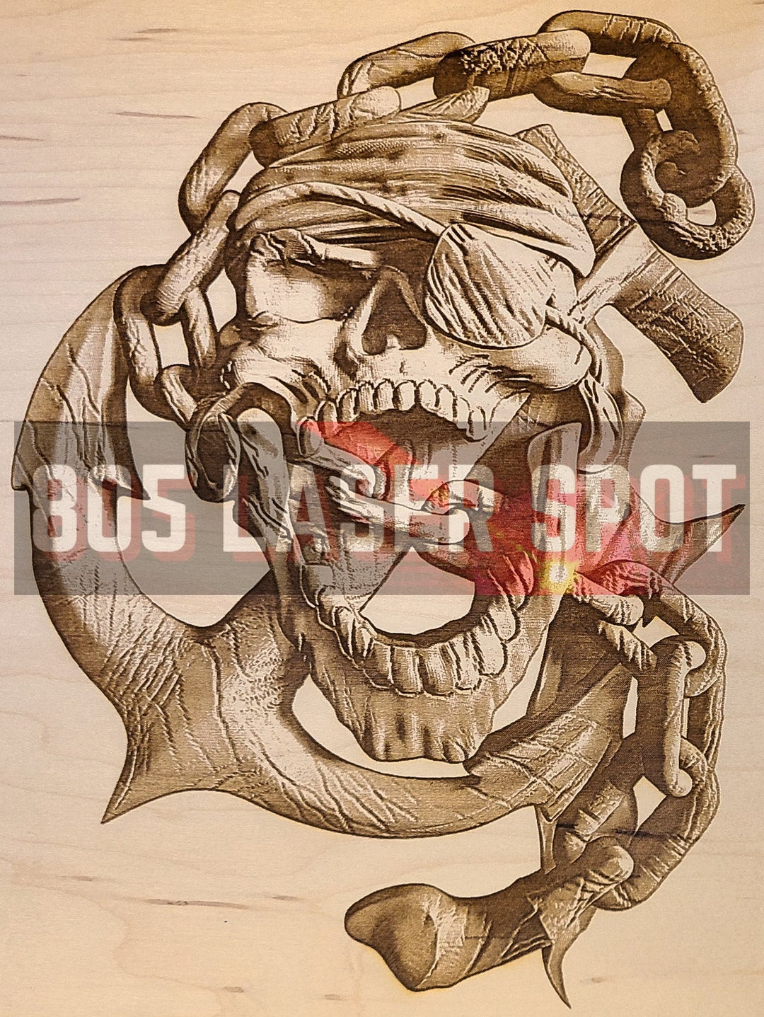 Digital Design File - Skull Anchor Chain