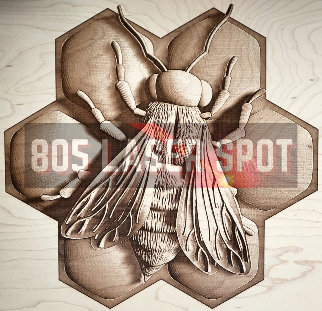 Digital Design File - Bee - Glowforge - Laser Ready - Engrave - SVG ...