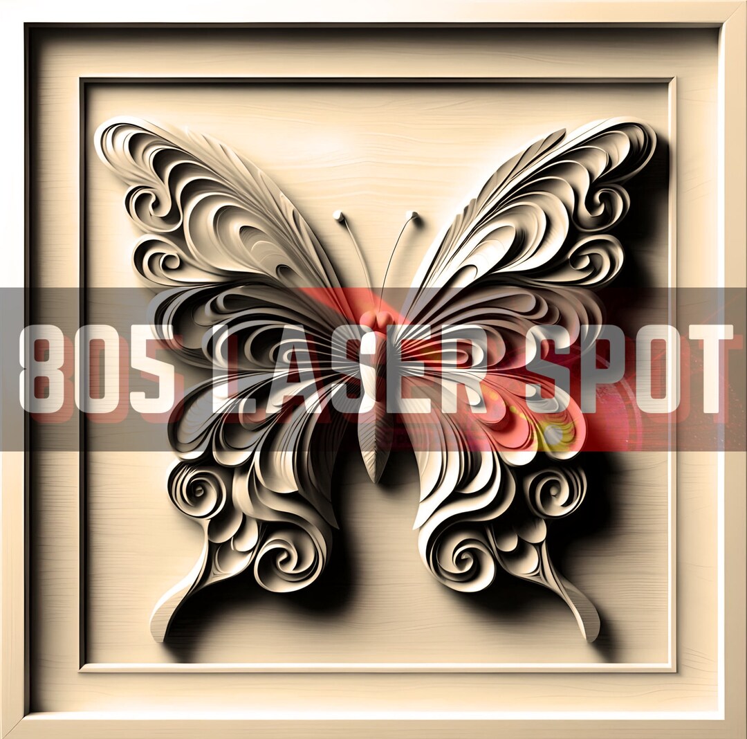 Digital Design File - Butterfly 3 - Glowforge - Laser Ready - Engrave ...