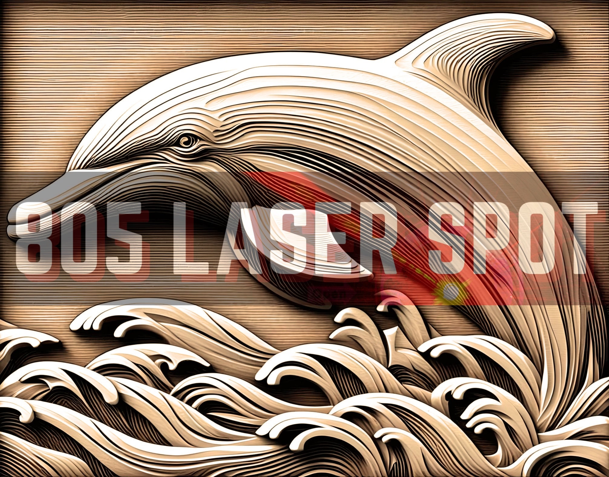Digital Design File - Dolphin 1 - Glowforge - Laser Ready - Engrave ...