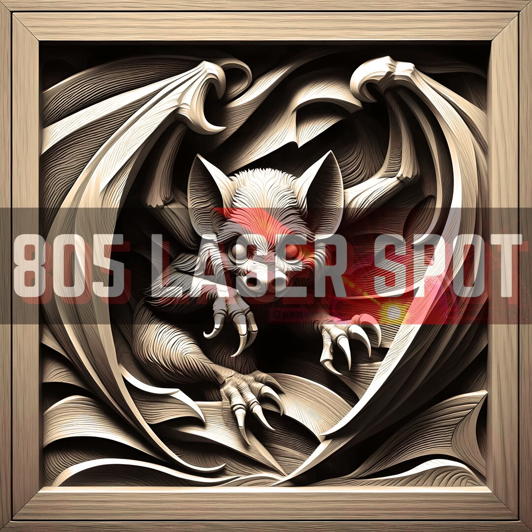 Digital Design File - Bat 1 - Glowforge - Laser Ready - Engrave - SVG ...