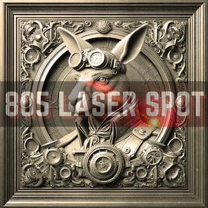 Fichier de conception numérique - Steampunk Kangaroo 4 - Glowforge - prêt pour le laser - graver - SVG - 10 x 10 po. - gravure sur bois - illusion 3D