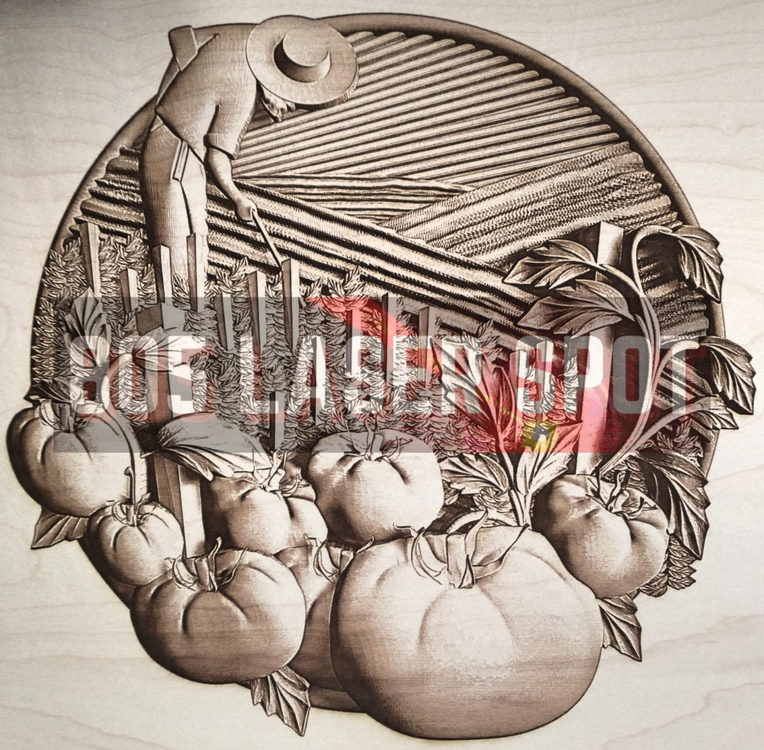 Digital Design File - Farmer - Glowforge - Laser Ready - Engrave - SVG ...