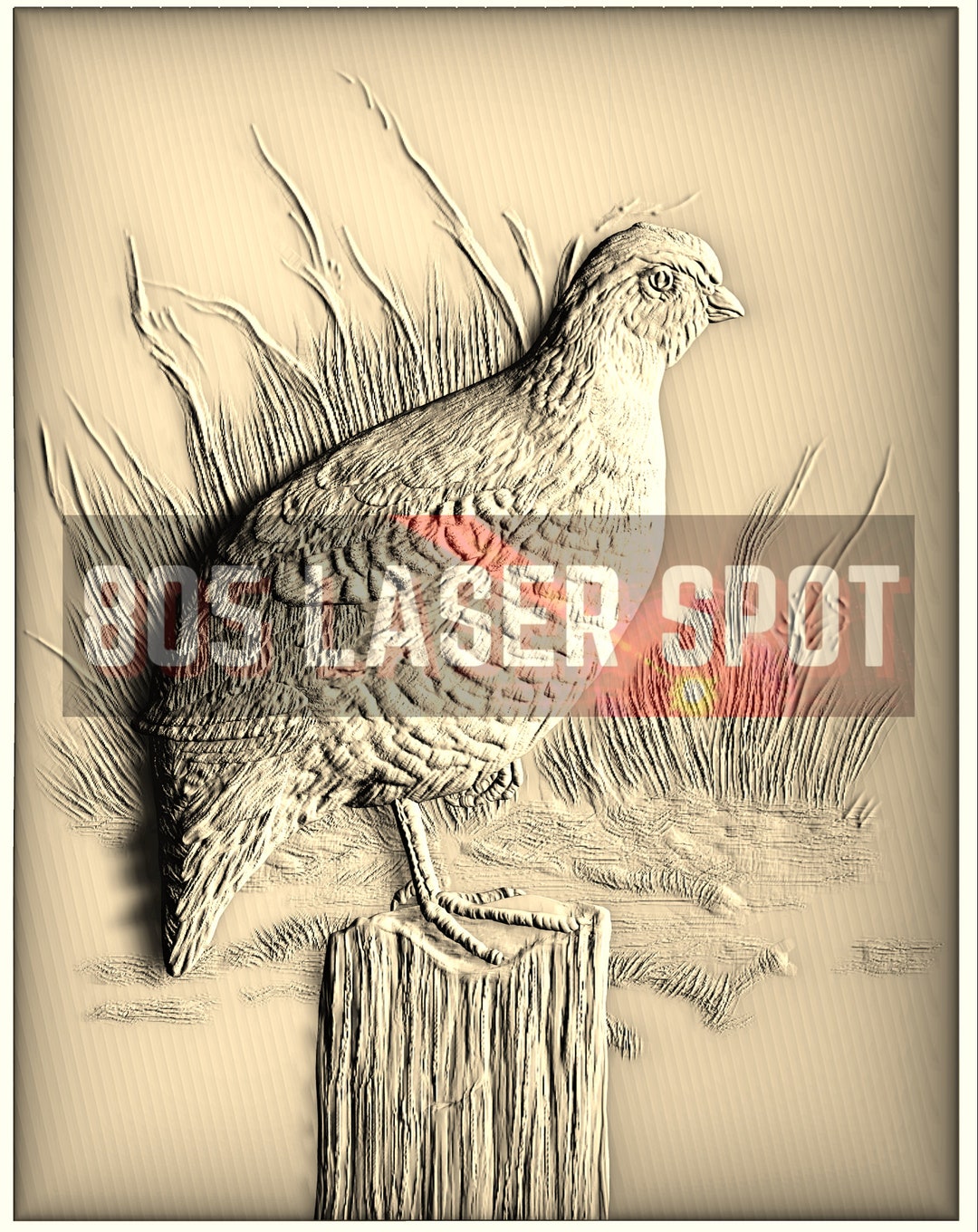 Digital Design File - Partridge - Glowforge - Laser Ready - Engrave ...