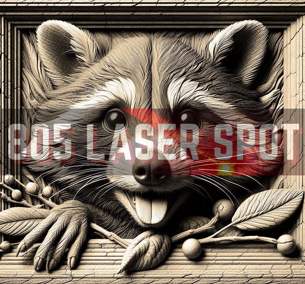 Digital Design File - Raccoon 1 - Glowforge - Laser Ready - Engrave ...