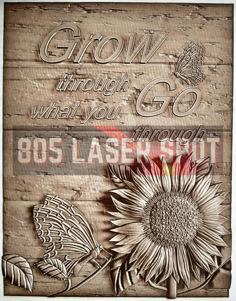 Digital Design File Sunflower and Butterflies Quote Etsy