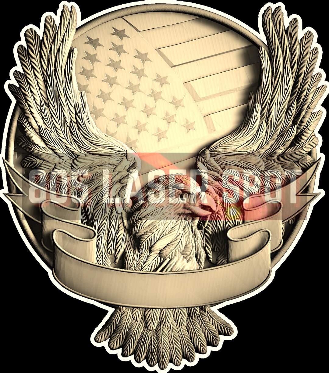 Digital Design File - Eagle Plaque - Glowforge - Laser Ready - Engrave ...