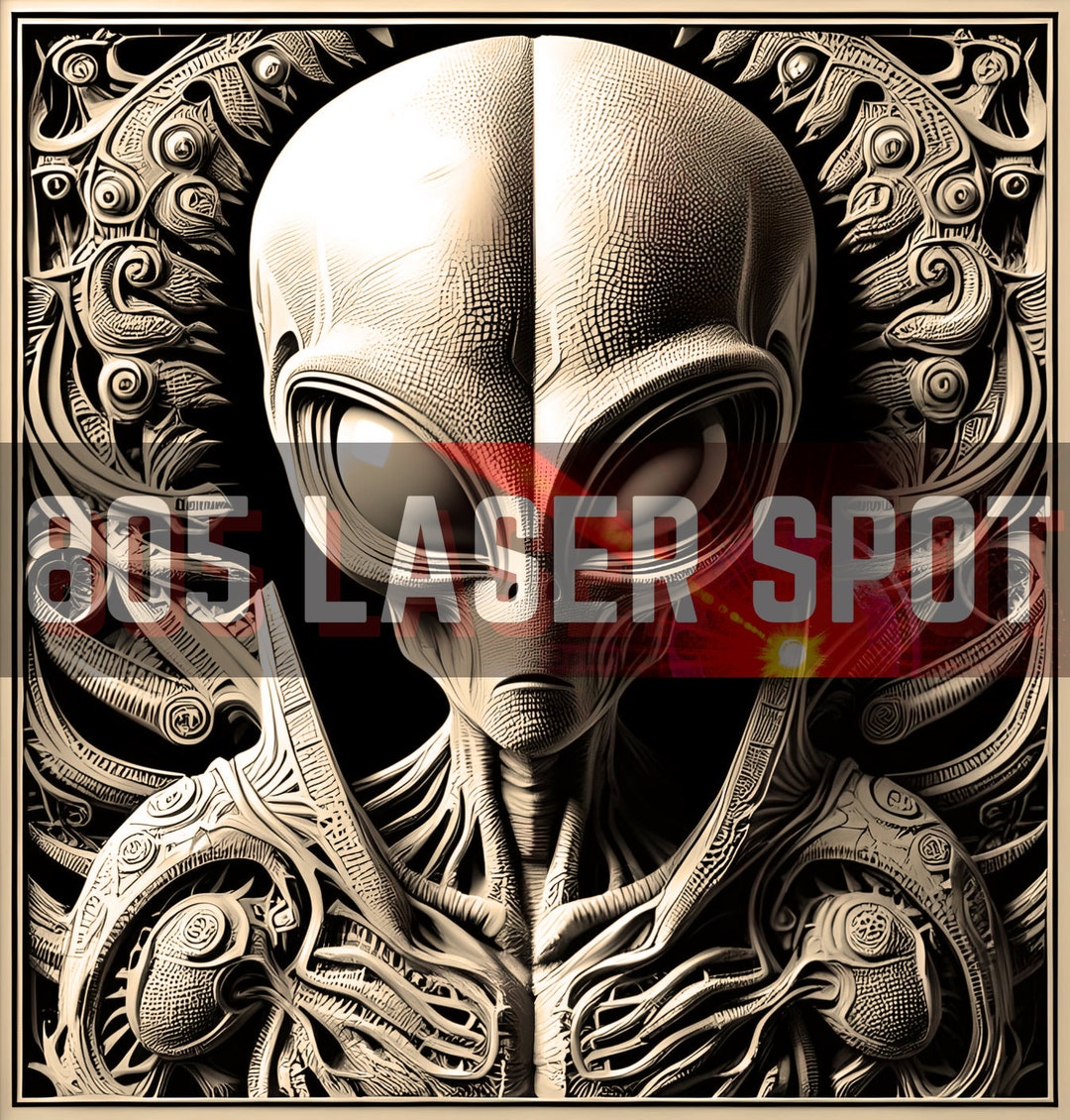 Digital Design File - Alien 1 - Glowforge - Laser Ready - Engrave - SVG ...