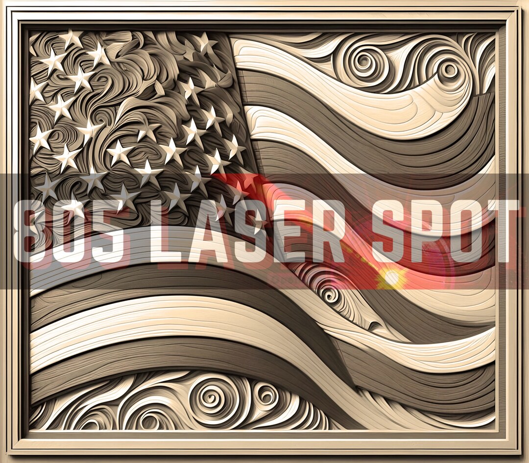 Digital Design File - American Flag 8 - Glowforge - Laser Ready ...