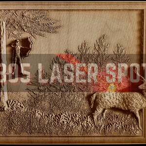 Digitale Design Datei - Hirsch Jagd - Glowforge - Laser Ready - Gravieren - SVG - 10&quot;x 12.5&quot; - Holzgravur - 3D Illusion