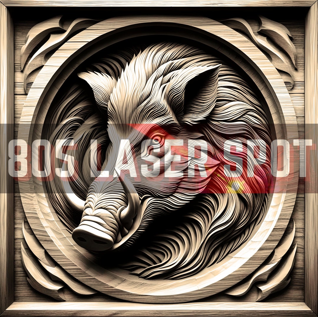 Digital Design File - Boar 4 - Glowforge - Laser Ready - Engrave - SVG ...
