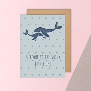 Carte nouveau-né - bienvenue dans le monde petit - bébé garçon ou fille ou neutre - baby shower