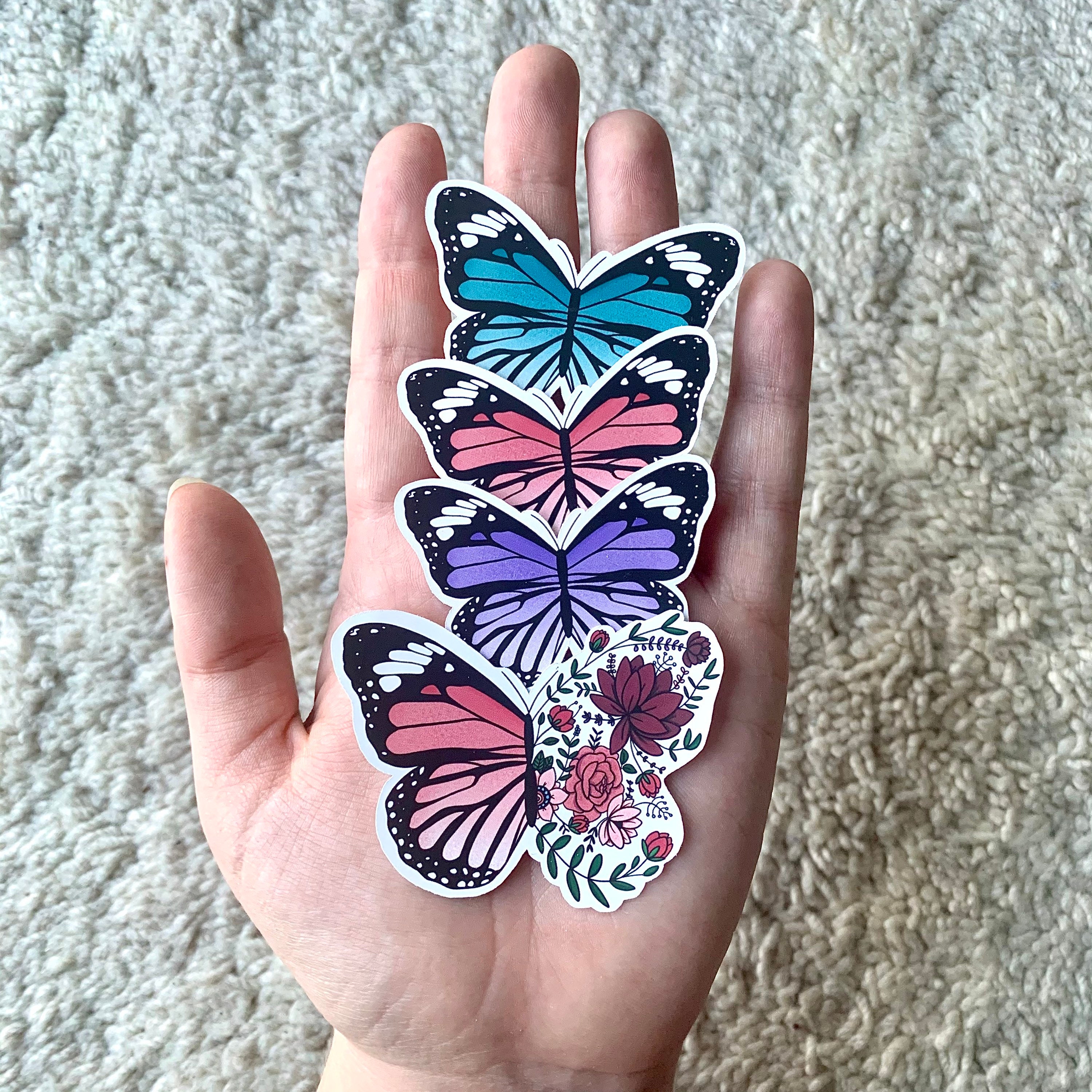 Butterfly Sticker Set | Butterflies | Waterproof Stickers | Vinyl ...