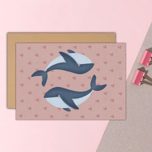 I whale always love you A5 postcard | whale illustration card