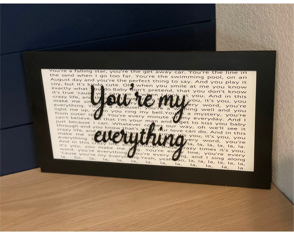 Customizable Song Lyric Sign | Etsy