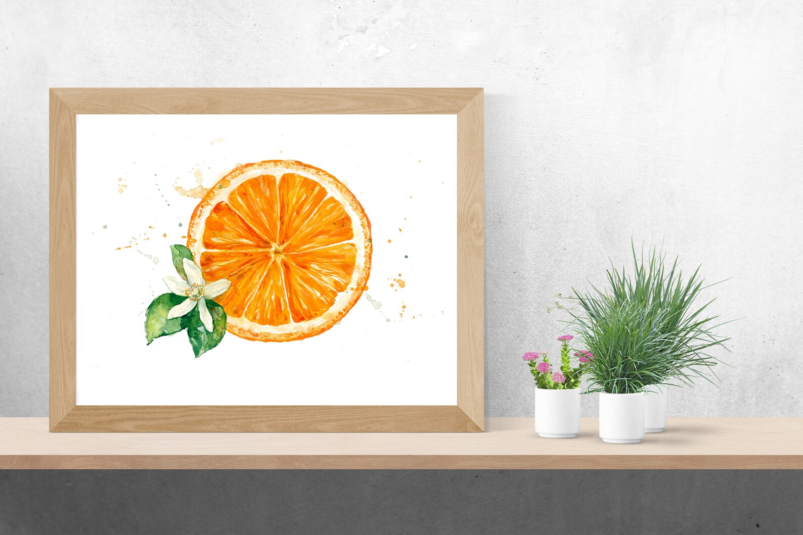 Orange flower Botanical Poster Digital print art Botanical Etsy