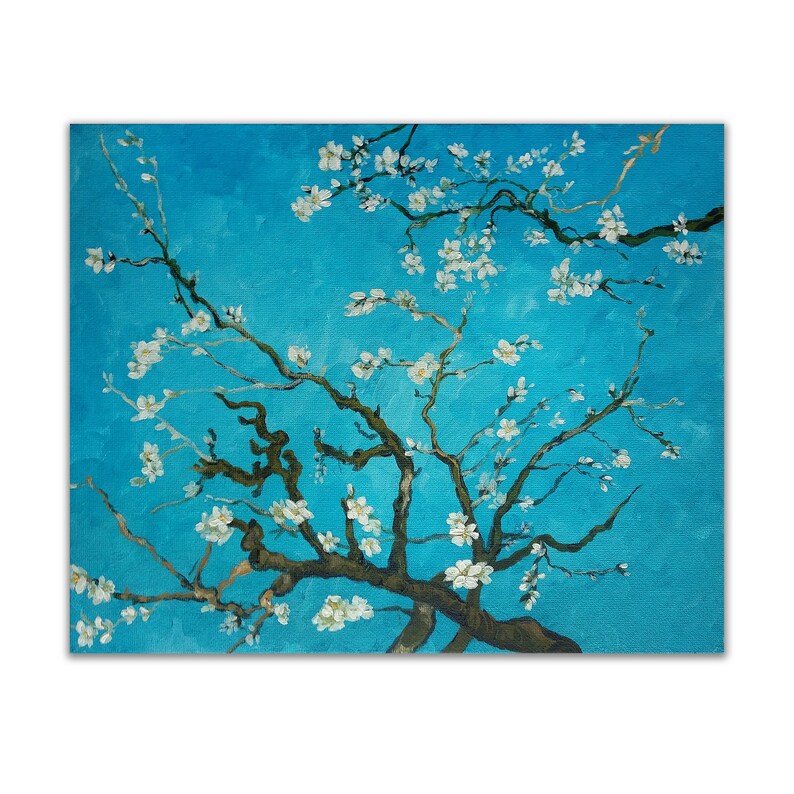 Vincent Van Gogh Acrylic On Canvas Botanical Wall Art Blossoming Almond Tree Blooming Branches Of Almonds Painting Based Of Van Gog Painting Art Collectibles Timeglobaltech Com