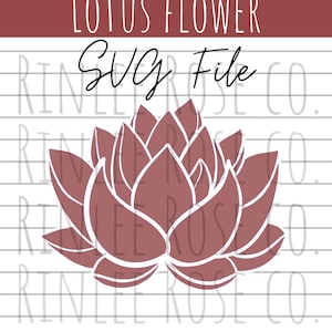 Lotus Flower SVG Snijvijl | Bloemen Namaste Silhouette | Meditatie Digitale Download