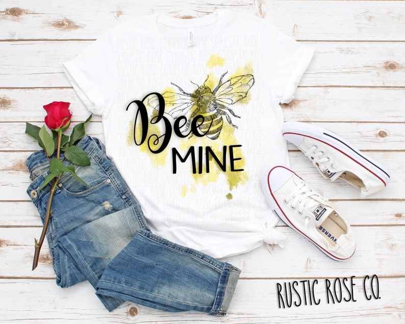 Download Bee Mine Valentines Day Sublimation Design PNG File Clip ...