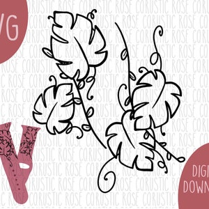 Arquivo de corte SVG floral frondoso Monstera | Pulseira de relógio de silicone Apple | Download digital para Glowforge/cortador a laser