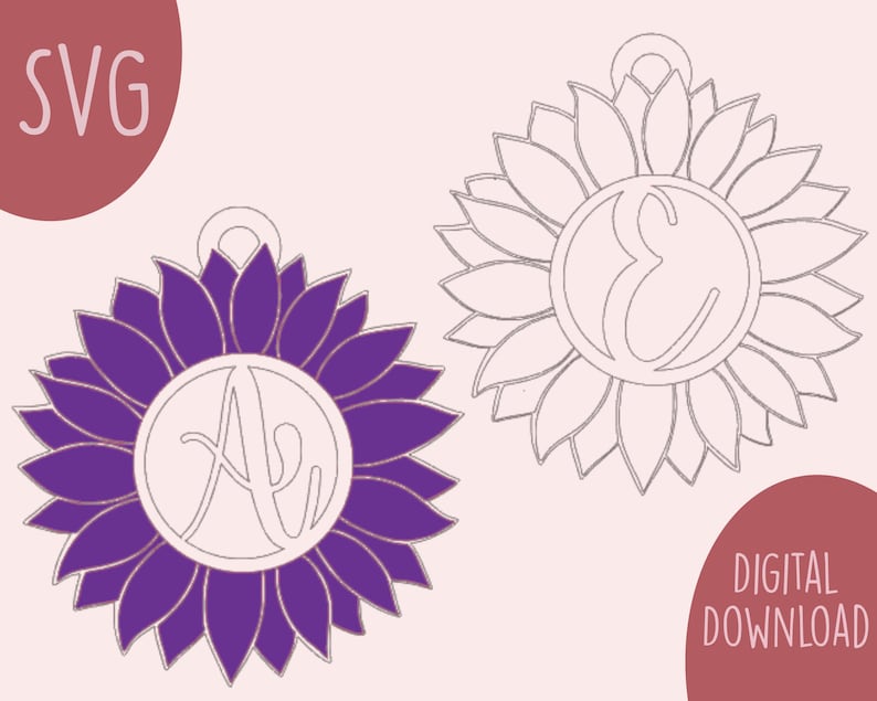 Free Free 270 Sunflower Initial Svg SVG PNG EPS DXF File