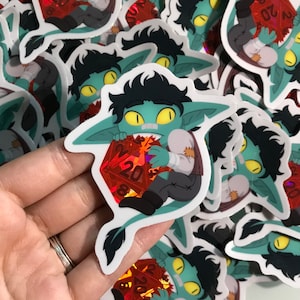 Dice Goblin Prism Holographic Dungeons and Dragons TTRPG Vinyl Sticker