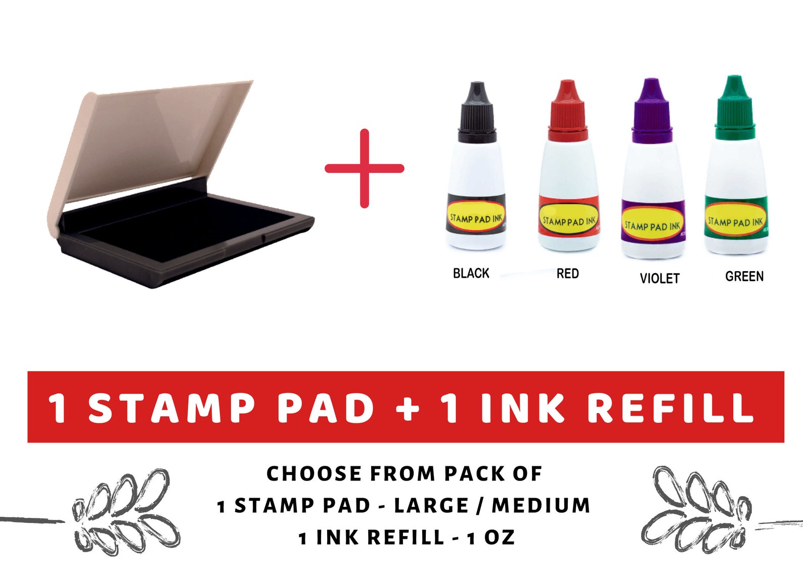 Large stamp pad custom rubber stamp ink craft ink pad Etsy