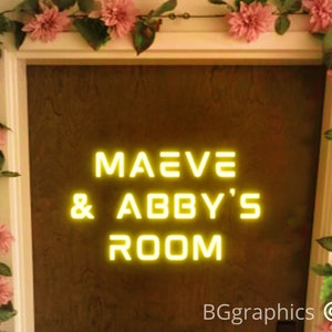 DORM SIGNS for COLLEGE Dorm Room Decor College sign Graduation gift Neon Signs for Dorm Rooms Bedroom Neon Signs Custom signage image 3
