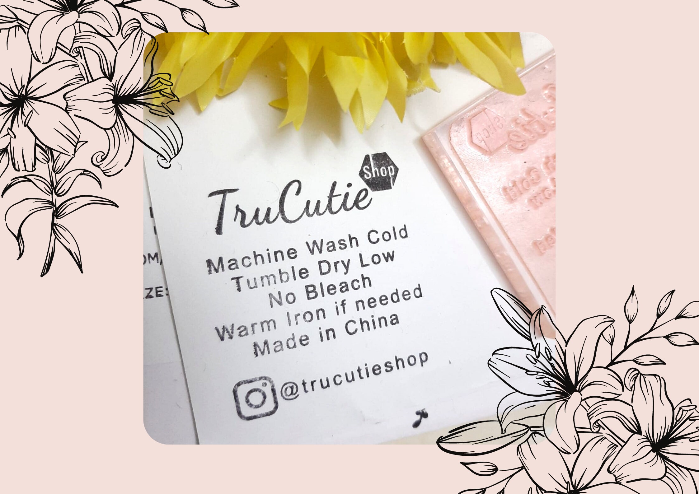 WASH CARE LABEL Stamps Compliancy Stamp Usa Fabric Content Stamp Cpsia