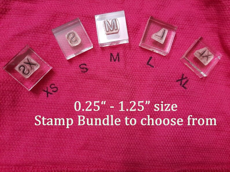 5 Pc CLOTHING SIZE LABEL Stamp Bundle, Apparel Labeling Size Stamp ...