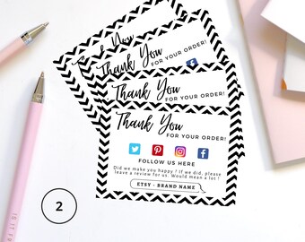 Small Business THANK YOU CARD order Insert | Packaging Insert | Small business thank you cards |  Printable Small Business Cards