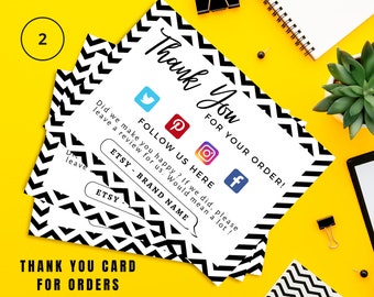 100 PC Thank You Cards, Thank You for Order, Business Thank you order Insert, Bulk Thank you card Pack set, Gratitude Cards