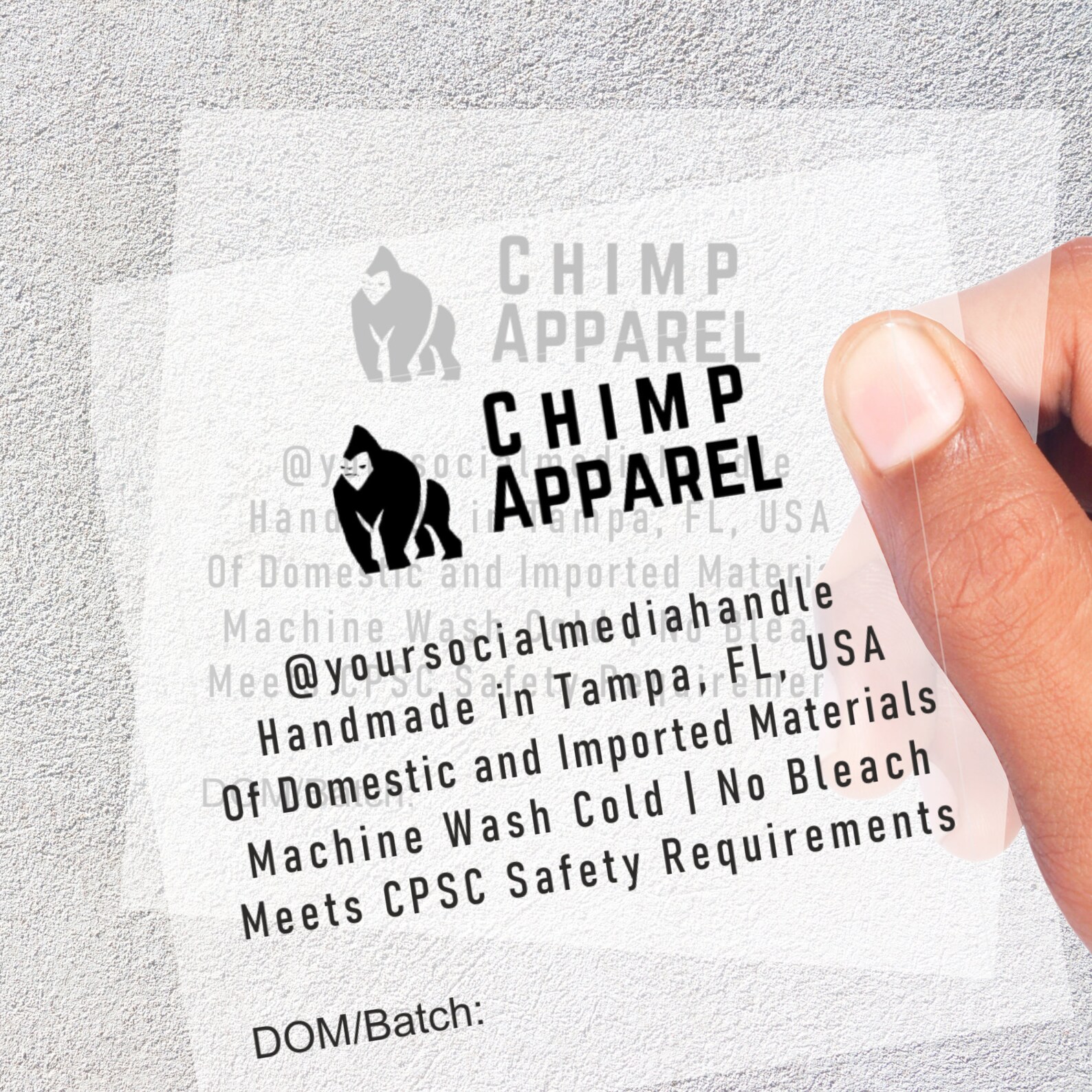 50 Pcs IRON ON LABELS for Clothing Custom Shirt Labels Transfer Labels