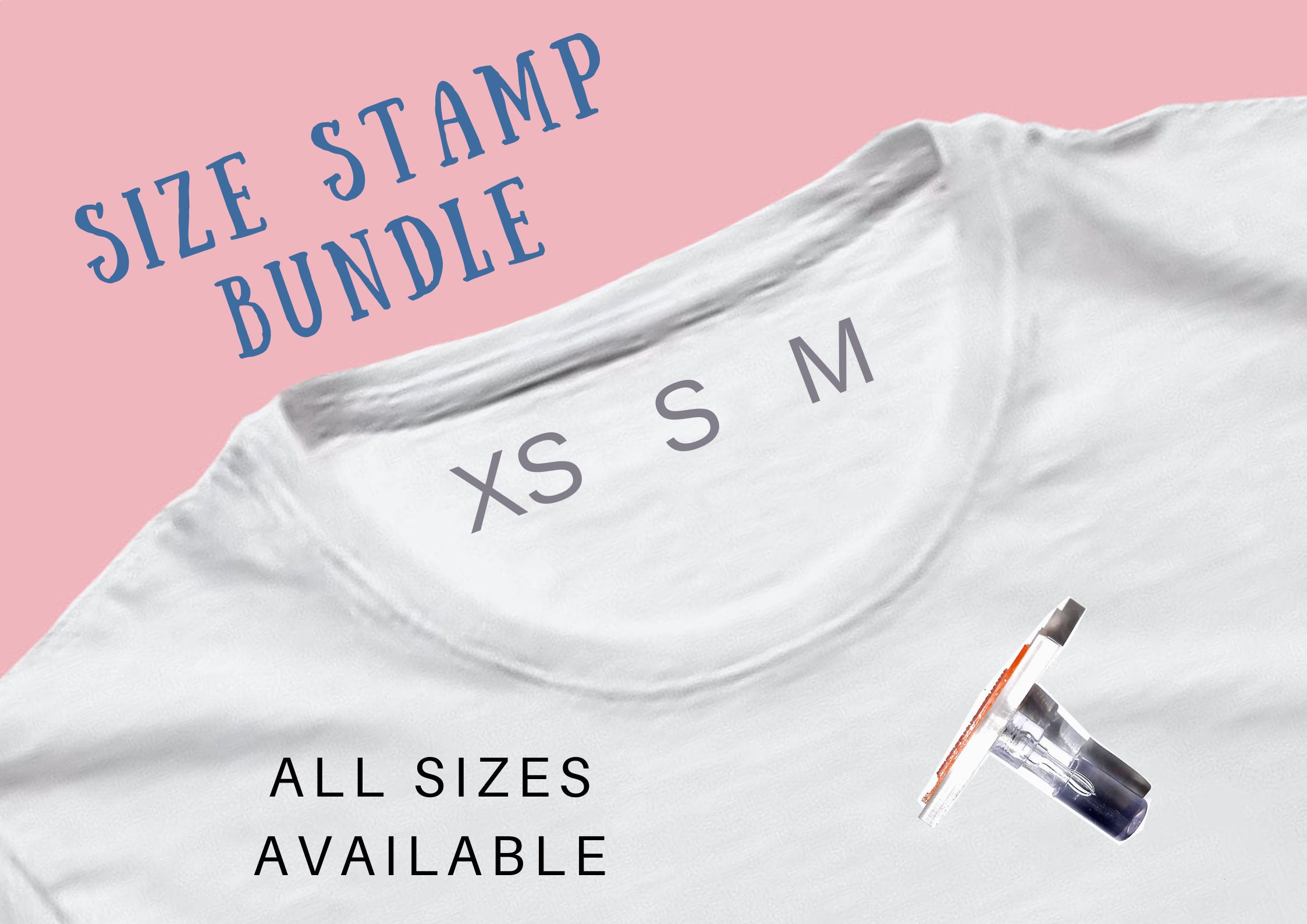 5 Pc CLOTHING SIZE LABEL Stamp Bundle, Apparel Labeling Size Stamp ...