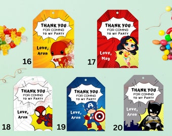 BIRTHDAY GIFT TAGS | Printable gift tags | Favor Tags | Space Theme Birthday | Unicorn Birthday favors | Bluey Birthday | Thank you tags