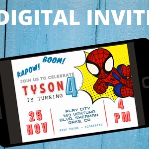 Digital Invitation Captain America Avengers Invitation Etsy