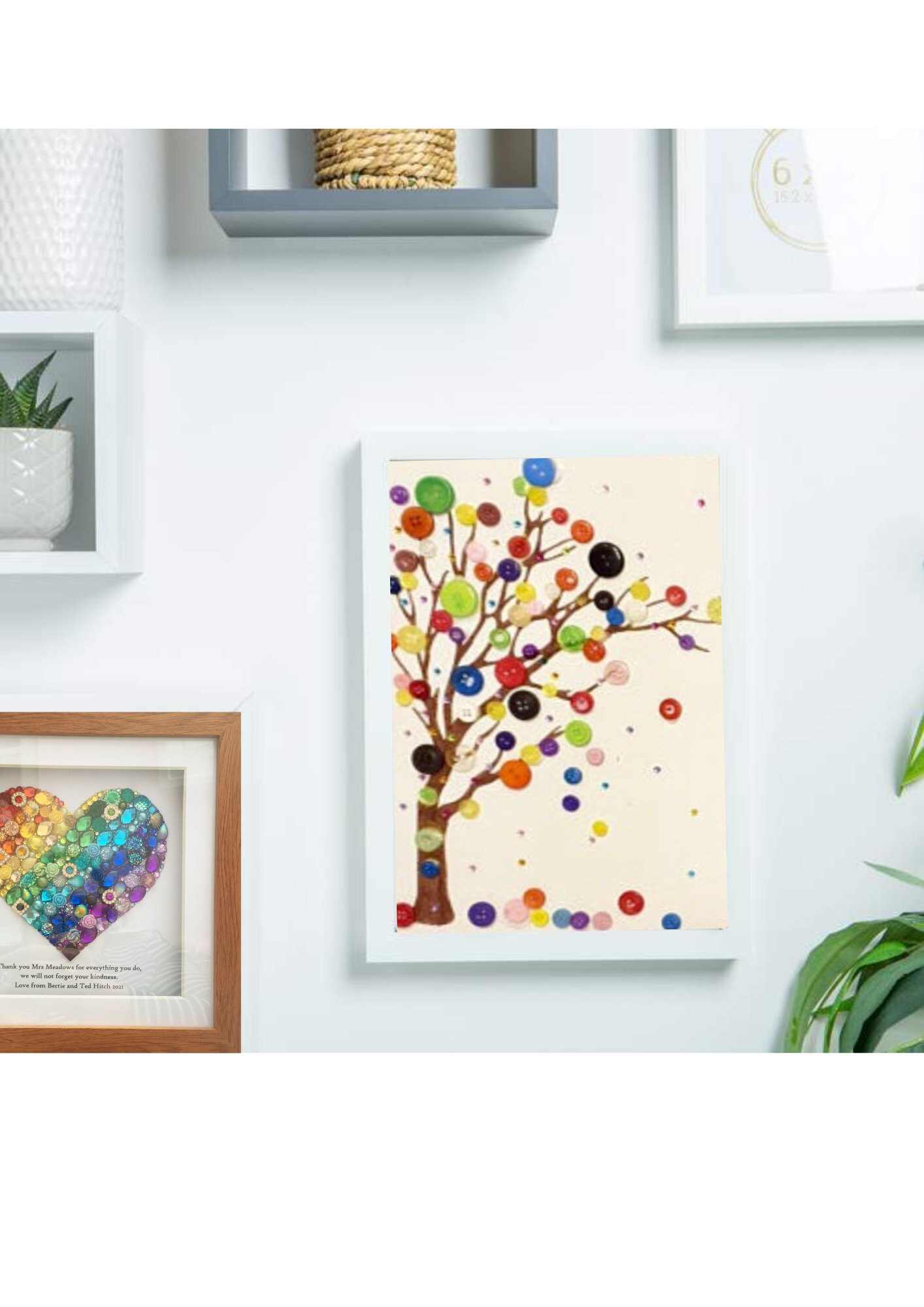 Bastelset Feenbaum bunt Knöpfe einfaches Basteln Spaß | Etsy