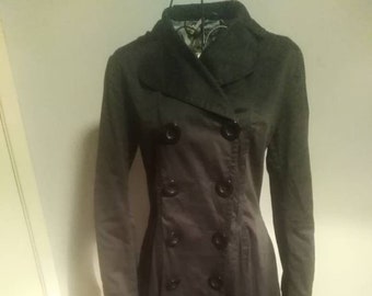 Lipsy Womans Black double breasted pleated coat. Size 6