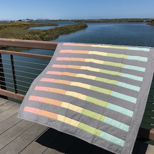 Rainbow Stripe Children&#39;s Quilt