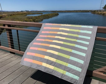 Rainbow Stripe Children's Quilt