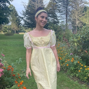 Yellow Regency Day Dress~ Bridgerton Inspired