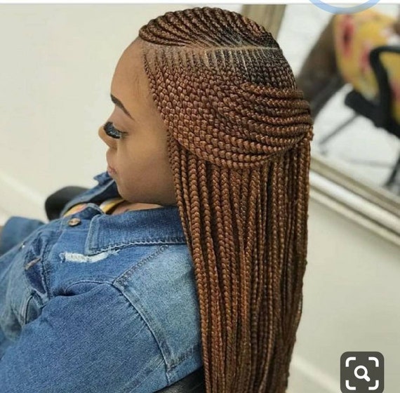 Large Cornrow Braided Wigcornrow Braid Lace Wig Cornrow Etsy