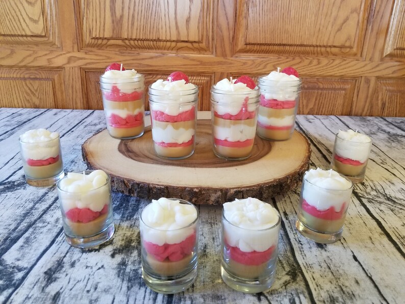 Dessert Candles Strawberry Shortcake Candles Raspberry & Etsy