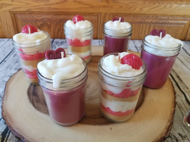Dessert Candles Strawberry Shortcake Candles Raspberry & Etsy