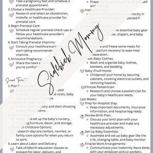 Pregnancy Checklists Bundle Printable, Pregnancy to Do Lists PDF ...