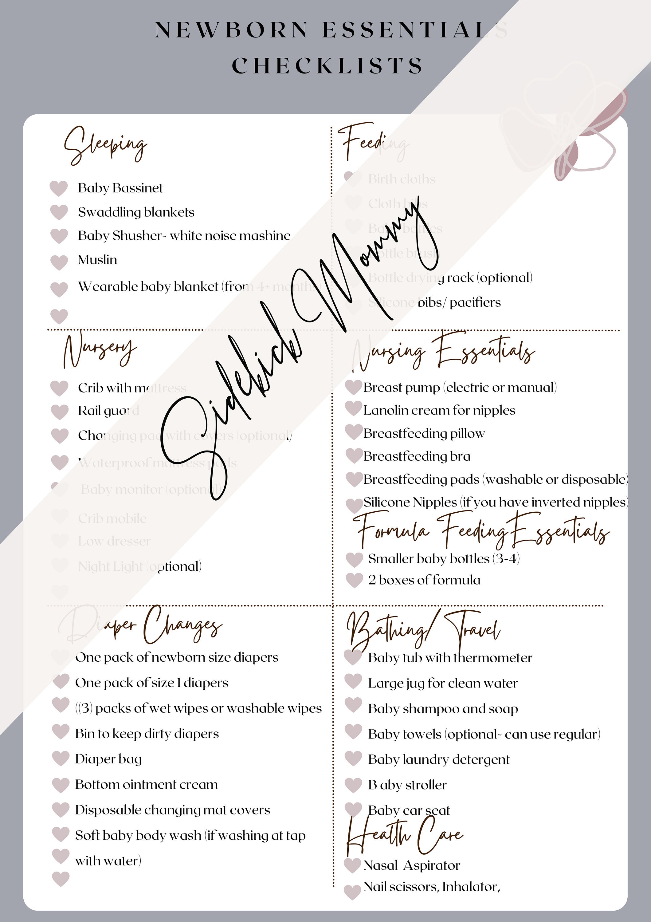 Pregnancy Checklists Bundle Printable, Pregnancy to Do Lists PDF ...