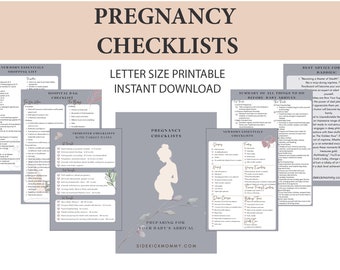 Pregnancy Checklists Bundle Printable, Pregnancy To Do Lists PDF, Pregnancy Planning, Pregnancy Essentials, Expecting Mom Baby Checklists