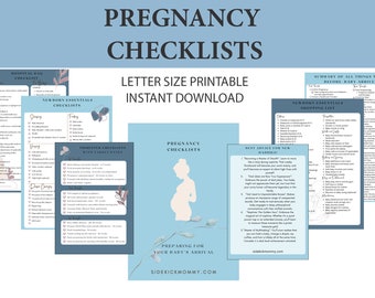 Pregnancy Checklists Bundle Printable, Pregnancy To Do Lists PDF, Pregnancy Planning, Pregnancy Essentials, Expecting Mom Baby Checklists