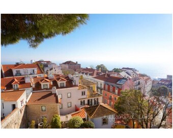 Rooftops of Lisbon // Portugal // Travel Photo // City // Pastel Art Print // Wall Art // Europe // Lisboa // Lisbon Photography
